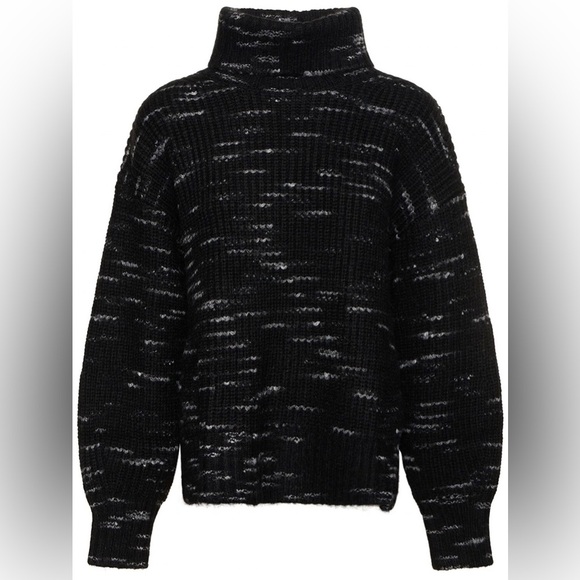 VARLEY Strick Marlena Oversized Pullover Sweater In Marbled Black Size S - Picture 4 of 10